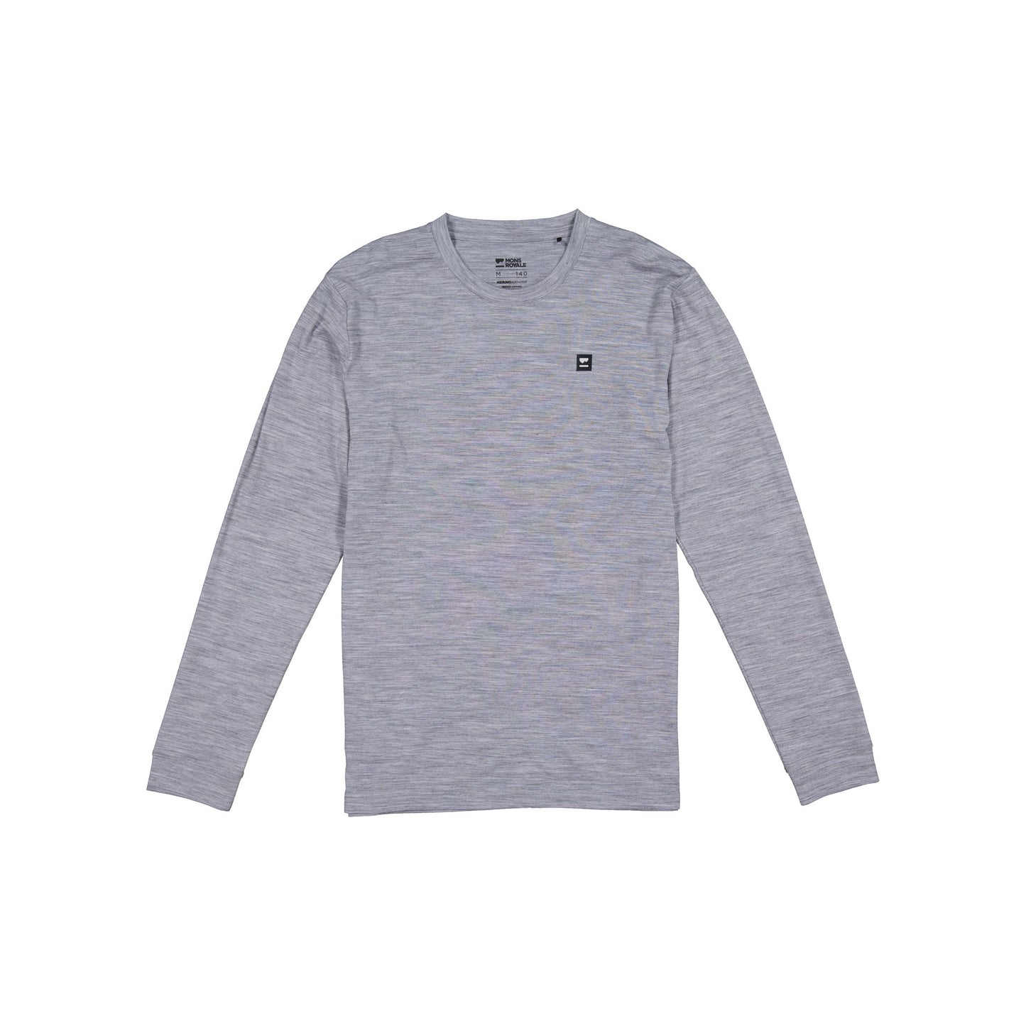 Mons Royale Icon Long Sleeve Men's T-Shirt - XL - Grey Heather