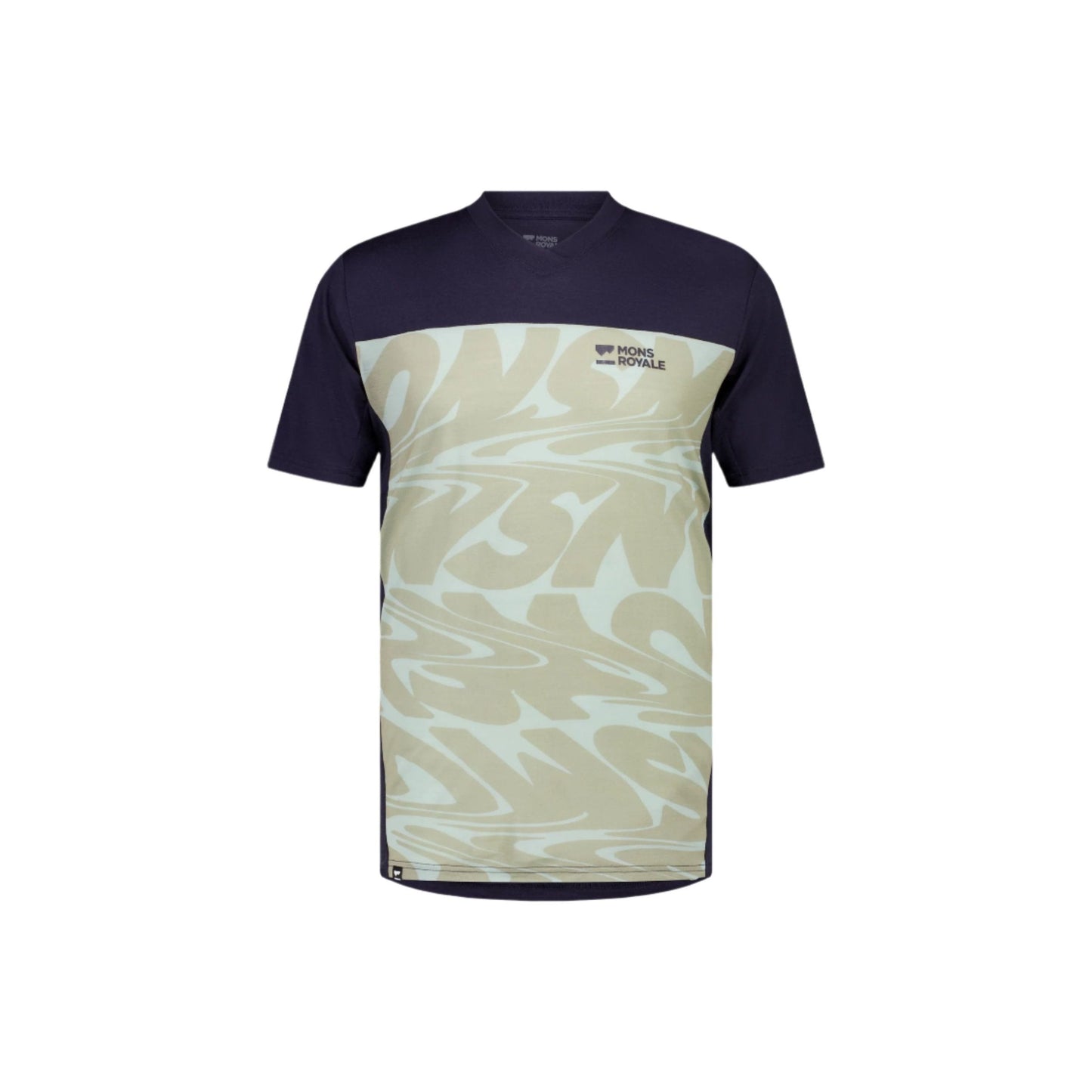 Mons Royale Redwood Enduro VT Short Sleeve Men's Jersey - S - Signal Lost - 9 Iron