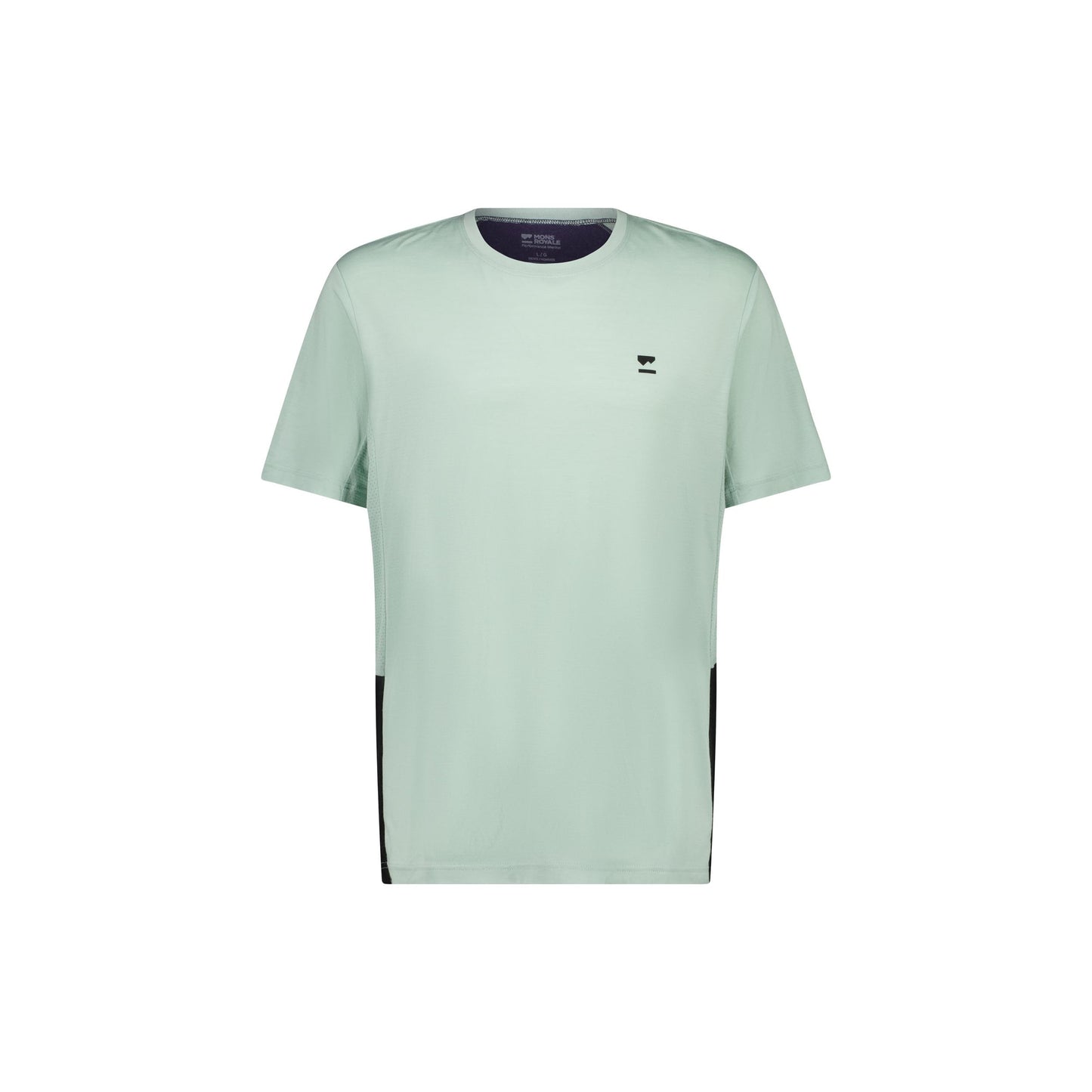 Mons Royale Tarn Merino Shift Men's T-Shirt - L - Glacier - Black