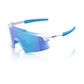 100 Percent Aerocraft Sunglasses - One Size Fits Most - Matte White - HiPER Blue Mirror Lens