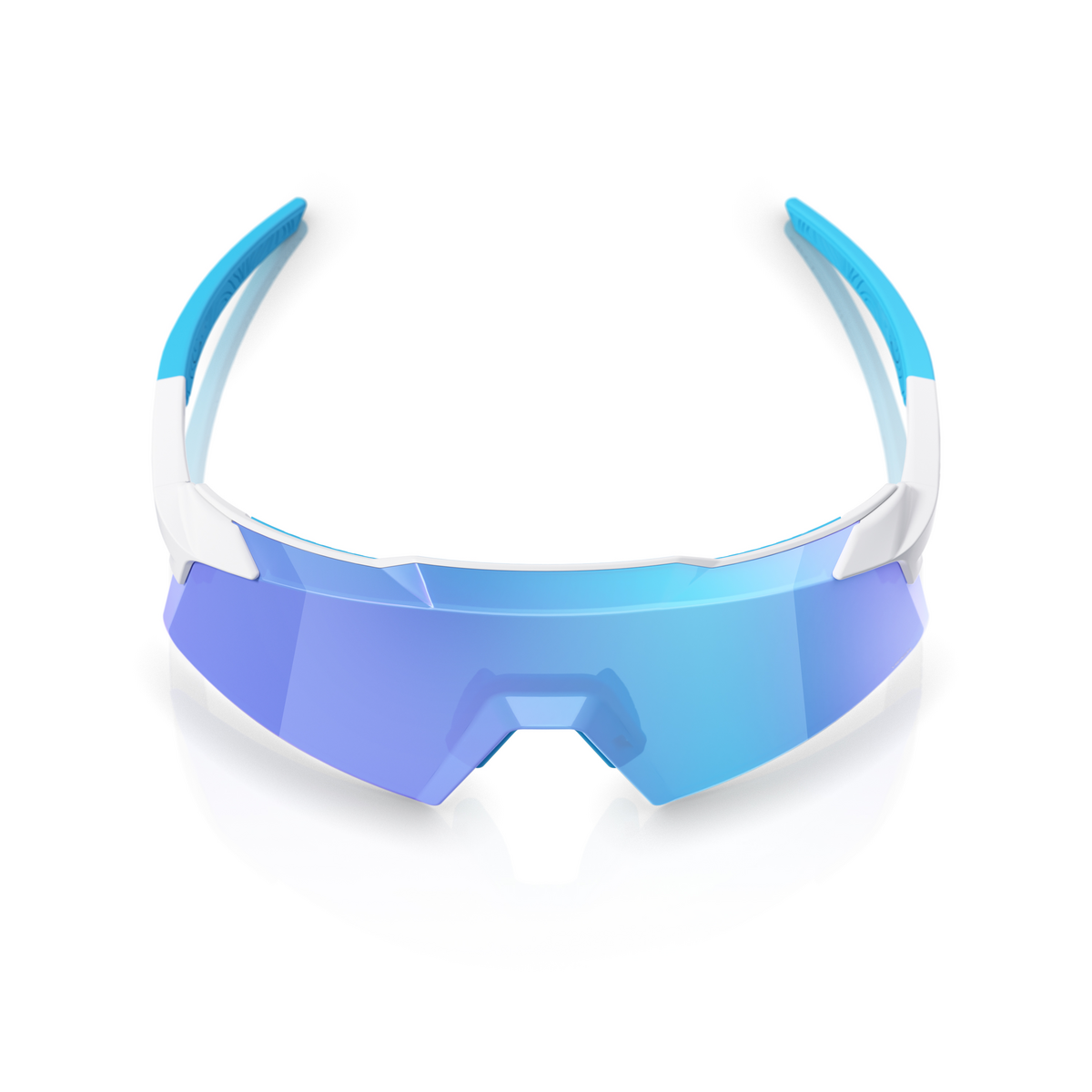 100 Percent Aerocraft Sunglasses - One Size Fits Most - Matte White - HiPER Blue Mirror Lens