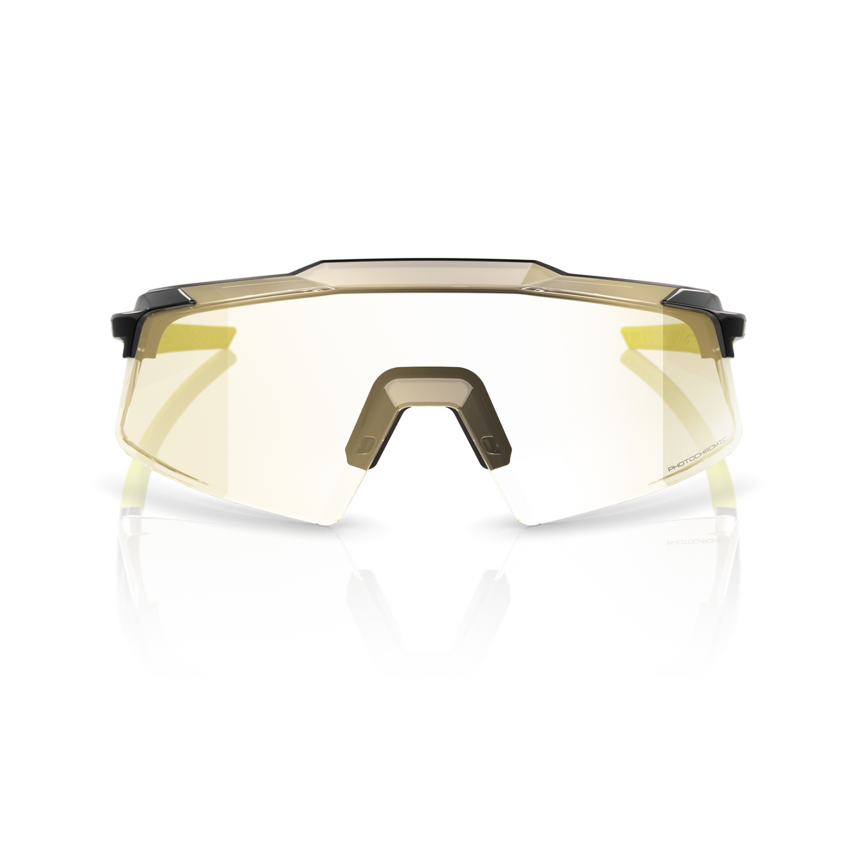 100 Percent Aerocraft Sunglasses - One Size Fits Most - Gloss Metallic Black Photochromic Lens
