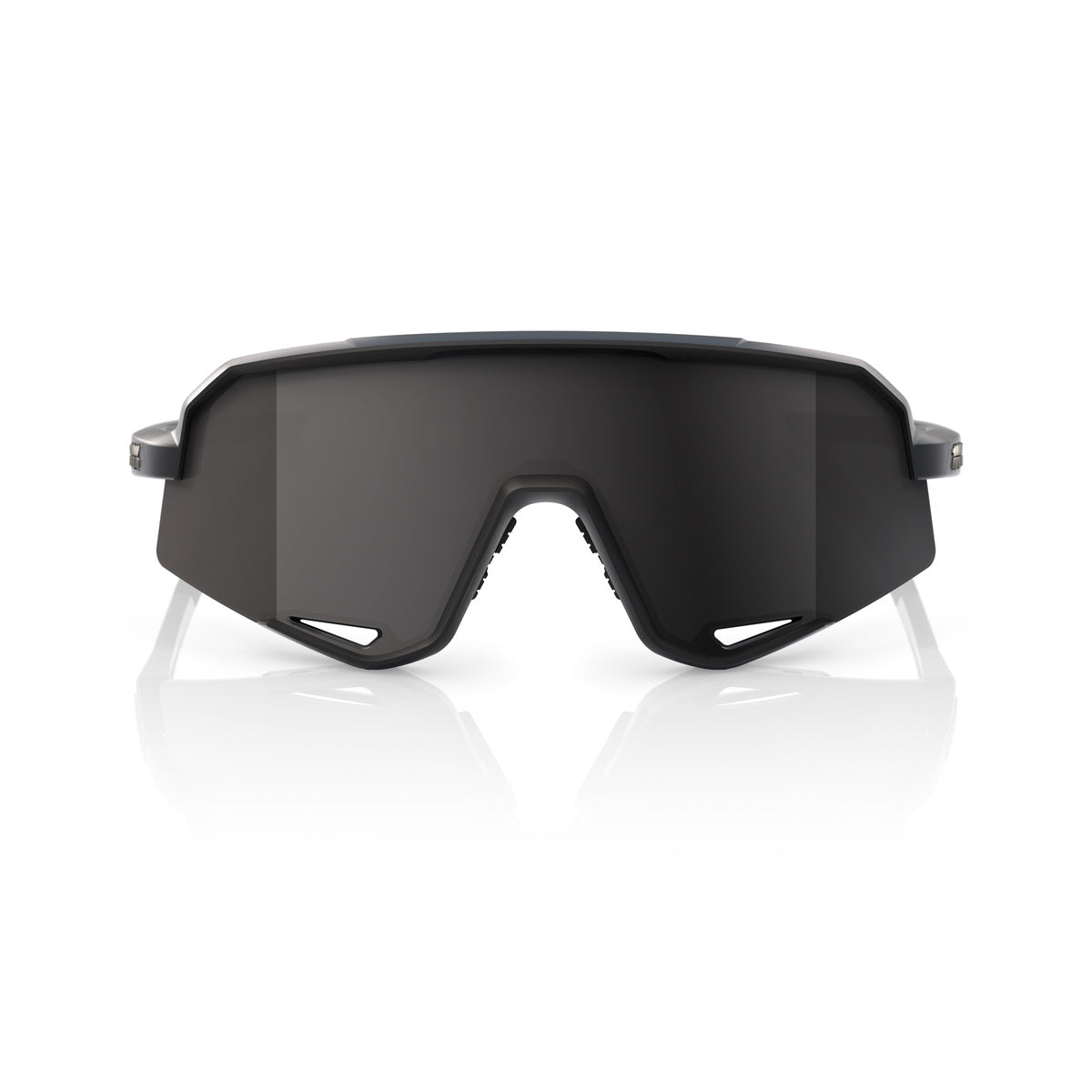 Lunettes De Soleil 100% Slendale Noir/argenté - Miroir, Shield, Neuf Avec Défauts