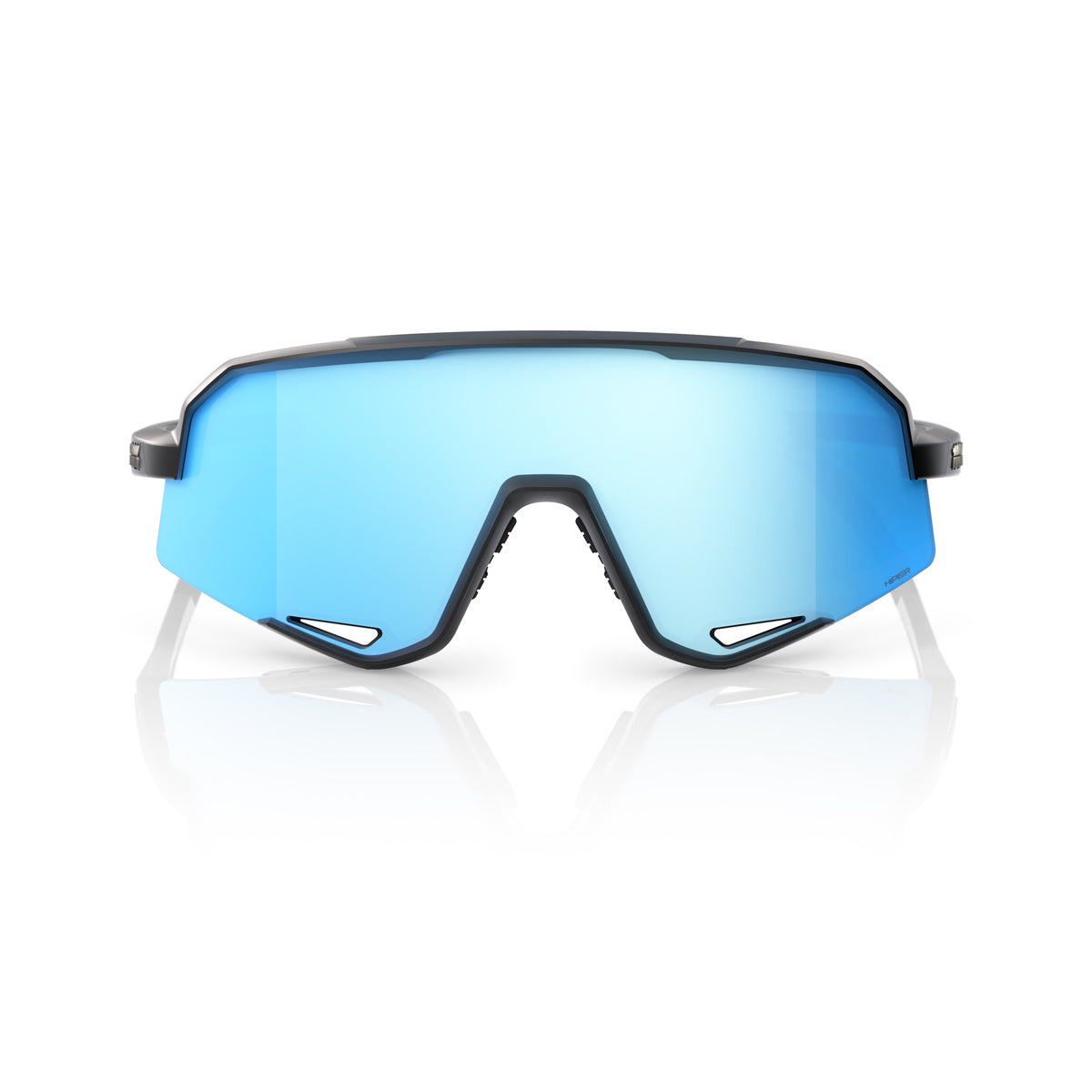 100 Percent Slendale Sunglasses - One Size Fits Most - Matte Black - HiPER Blue Mirror Lens