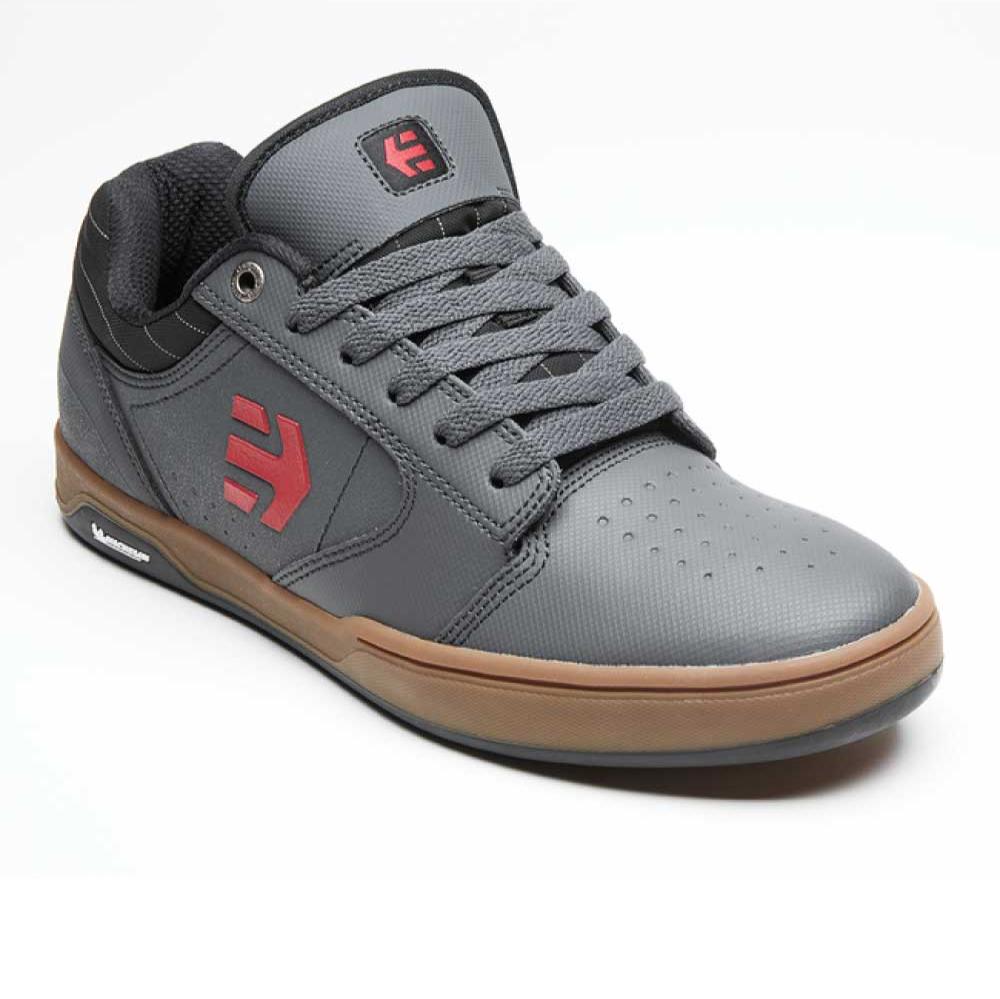 Etnies Camber Crank Flat Shoes - US 12.0 - Grey - Gum - Red