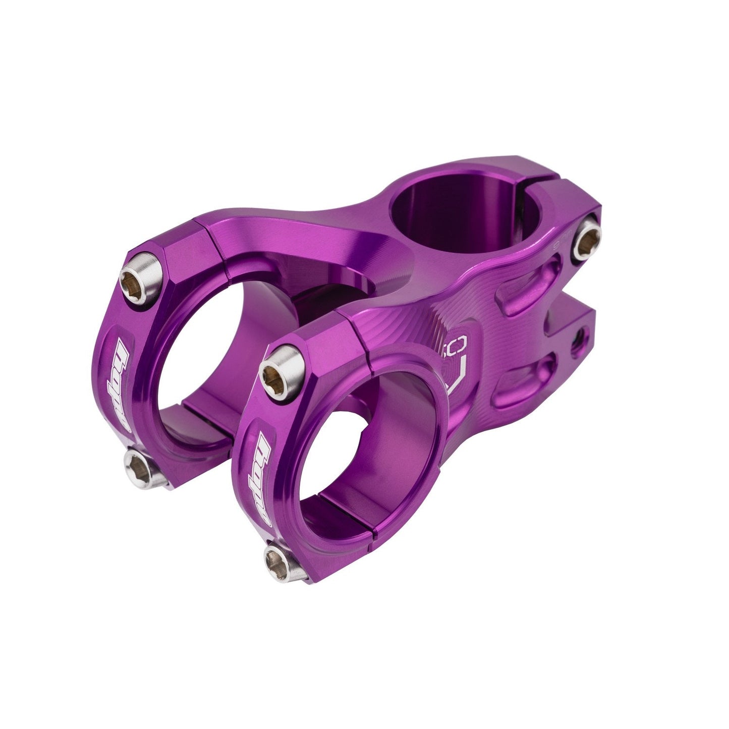 Hope Gravity 31.8mm Bar Clamp Stem - 1 1/8th Inch Steerer - 31.8mm - 50mm - 0 Degree - Purple