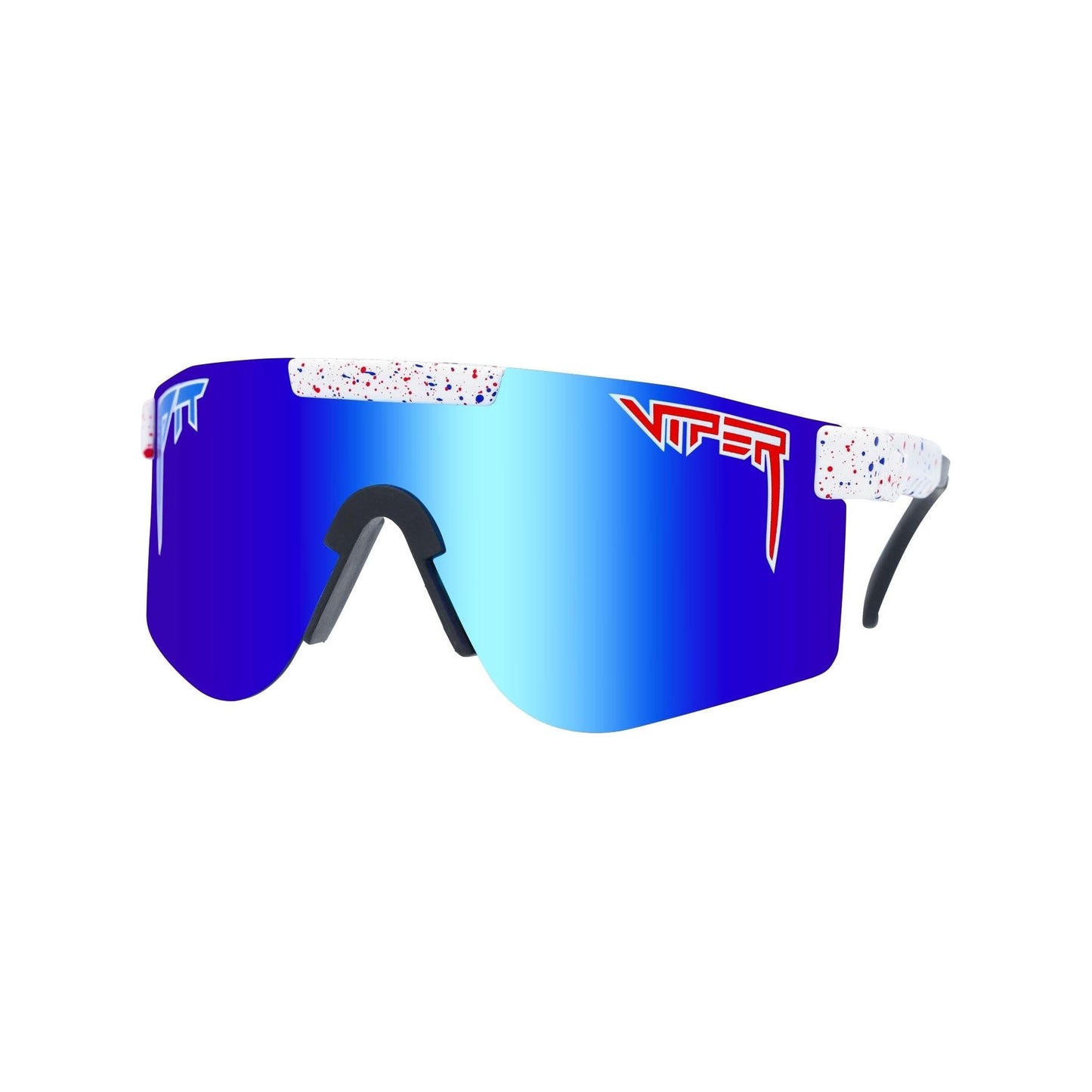Pit Viper Original Wide Sunglasses - The Absolute Freedom - Red and White and Blue - Mirror Polarized Lens
