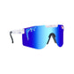 Pit Viper Original Wide Sunglasses - The Absolute Freedom - Red and White and Blue - Mirror Polarized Lens
