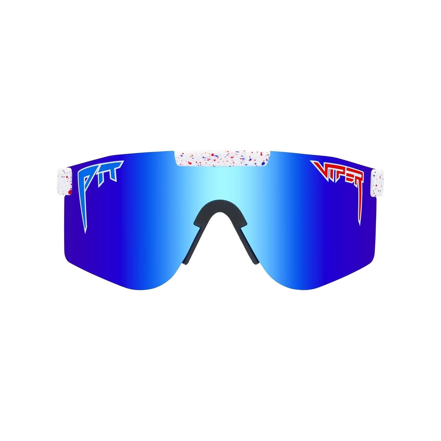 Pit Viper Original Wide Sunglasses - The Absolute Freedom - Red and White and Blue - Mirror Polarized Lens