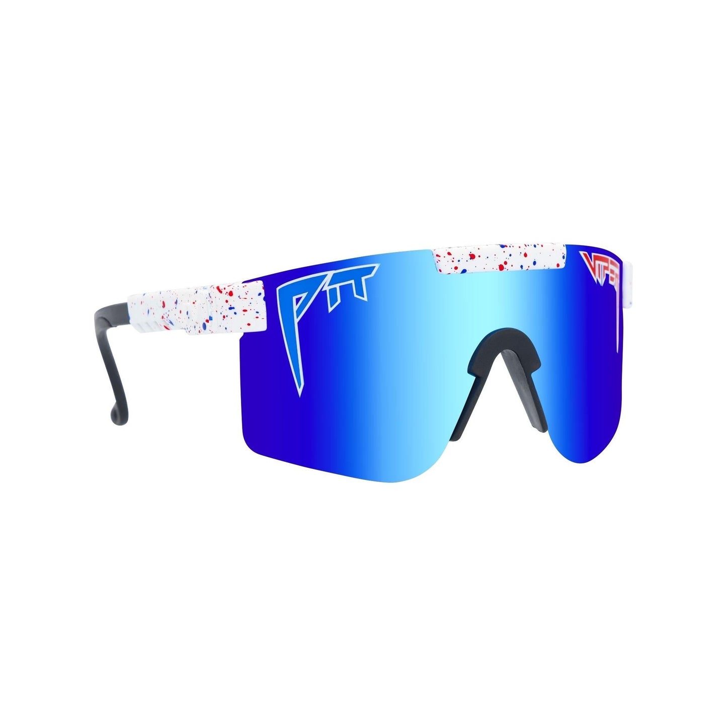 Pit Viper Original Sunglasses - The Absolute Freedom - Red and White and Blue - Mirror Polarized Lens
