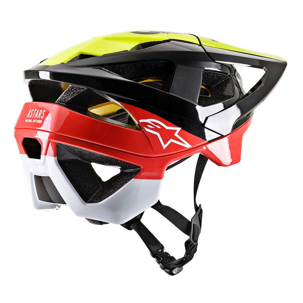 Alpinestars Vector Tech Pilot MIPS Helmet - S - Matte Black - Yellow - Fluro Red
