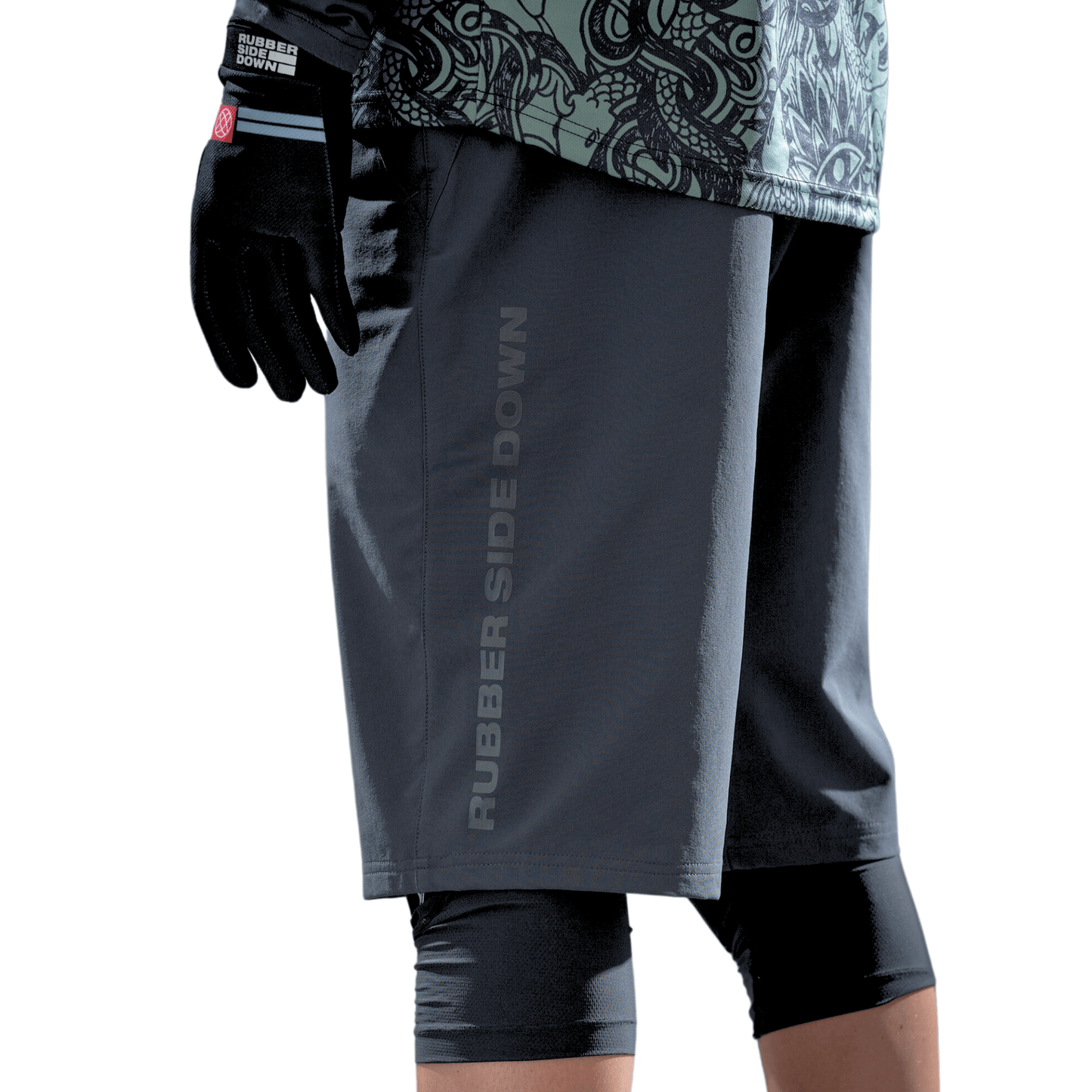 Rubber Side Down His Apex Shorts - XL - Coal