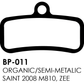 Zeno SuperCool Brake Pad - Semi-Metallic - Suits New XTR