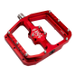 Burgtec Penthouse MK5 B-Rage Edition Steel Axle Alloy Flat Pedals - L - Race Red