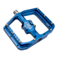 Burgtec Penthouse MK5 B-Rage Edition Steel Axle Alloy Flat Pedals - L - Deep Blue