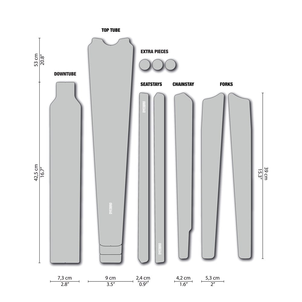 DyedBro Gravel Bike Protection Film - Clear - White Matte