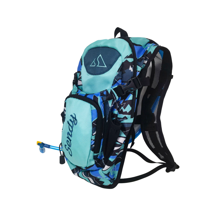 Sendy H2O Kids Hydration Backpack - 1.5L Bladder - Camo Crazy