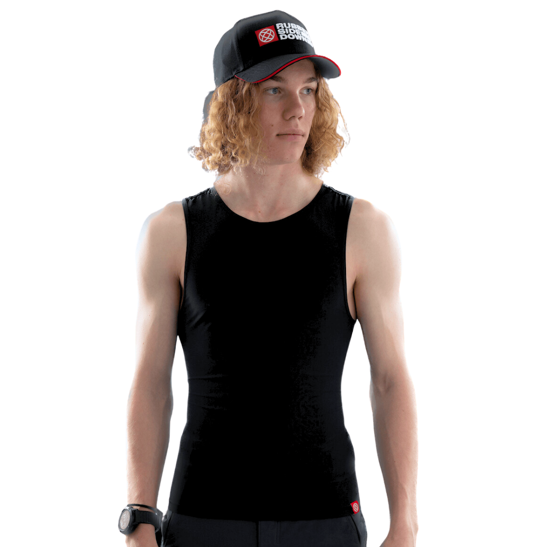 Rubber Side Down His Cargo Base Layer - 3XL - Black