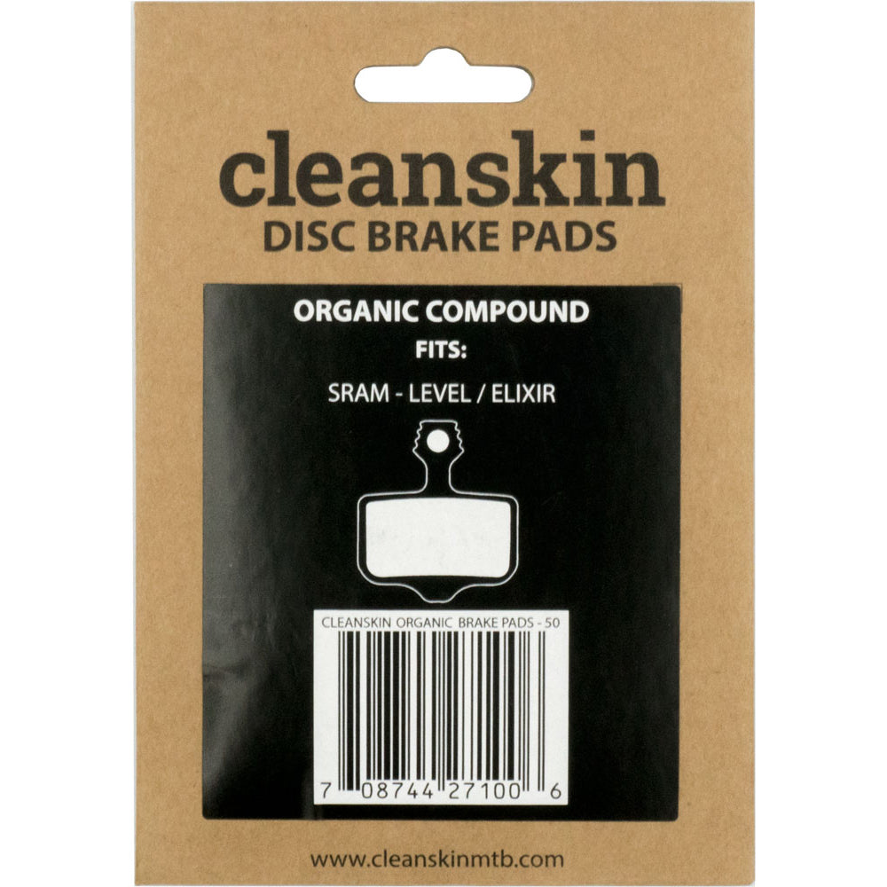 Cleanskin SRAM Level - Avid Elixir - Disc Brake Pads - Resin - Organic - 25 pack