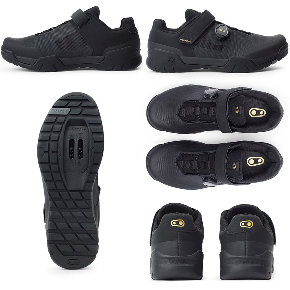 Crank Brothers Mallet BOA Clipless Shoes - US 7 - Black - Gold
