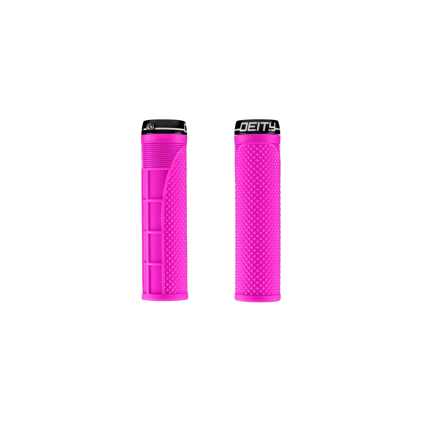 Deity Megattack Single Clamp Lock On Grips - Pink