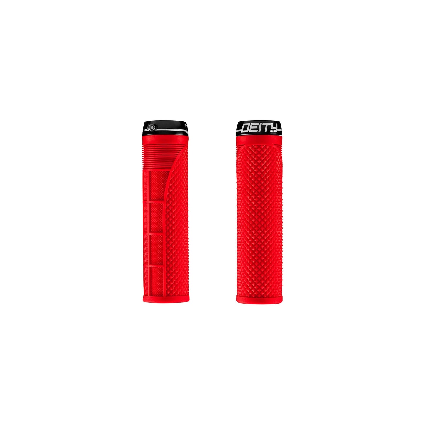 Deity Megattack Single Clamp Lock On Grips - Red