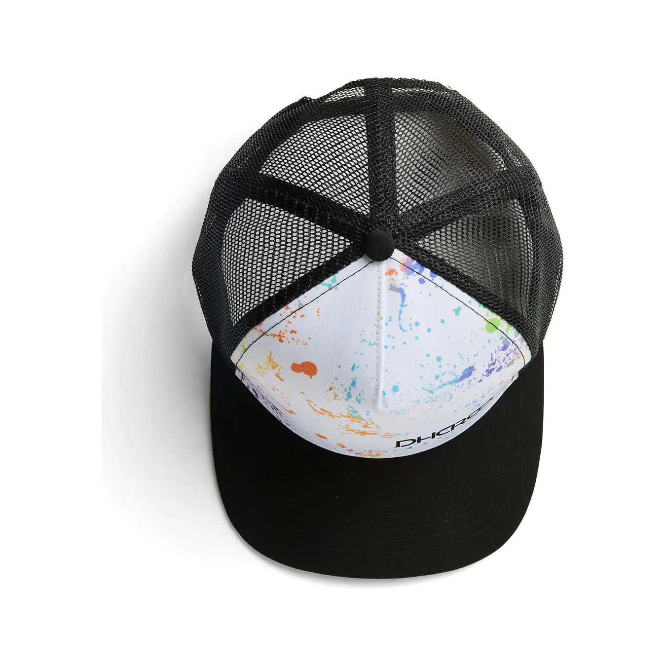 DHaRCO Kids Flat Brim Trucker Hat - Youth One Size Fits Most - Paint Splat