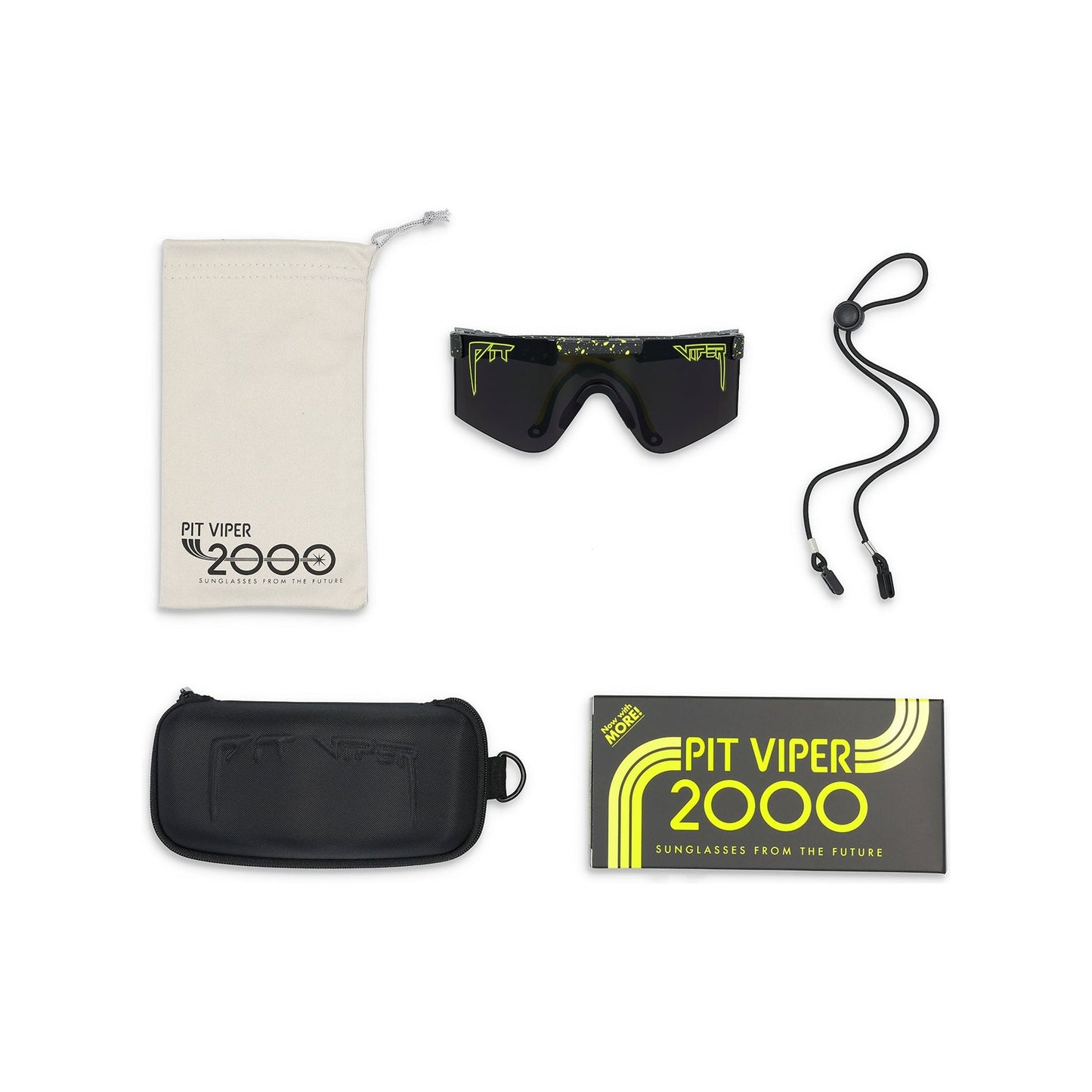 Pit Viper 2000s Sunglasses - The Cosmos - Black - Non-Polarized Smoke Z87+ Safety Rated Lens