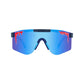 Pit Viper Original Wide Sunglasses - The Basketball Team - Red and Black and Blue - Mirror Polarized Lens