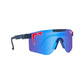 Pit Viper Original Wide Sunglasses - The Basketball Team - Red and Black and Blue - Mirror Polarized Lens
