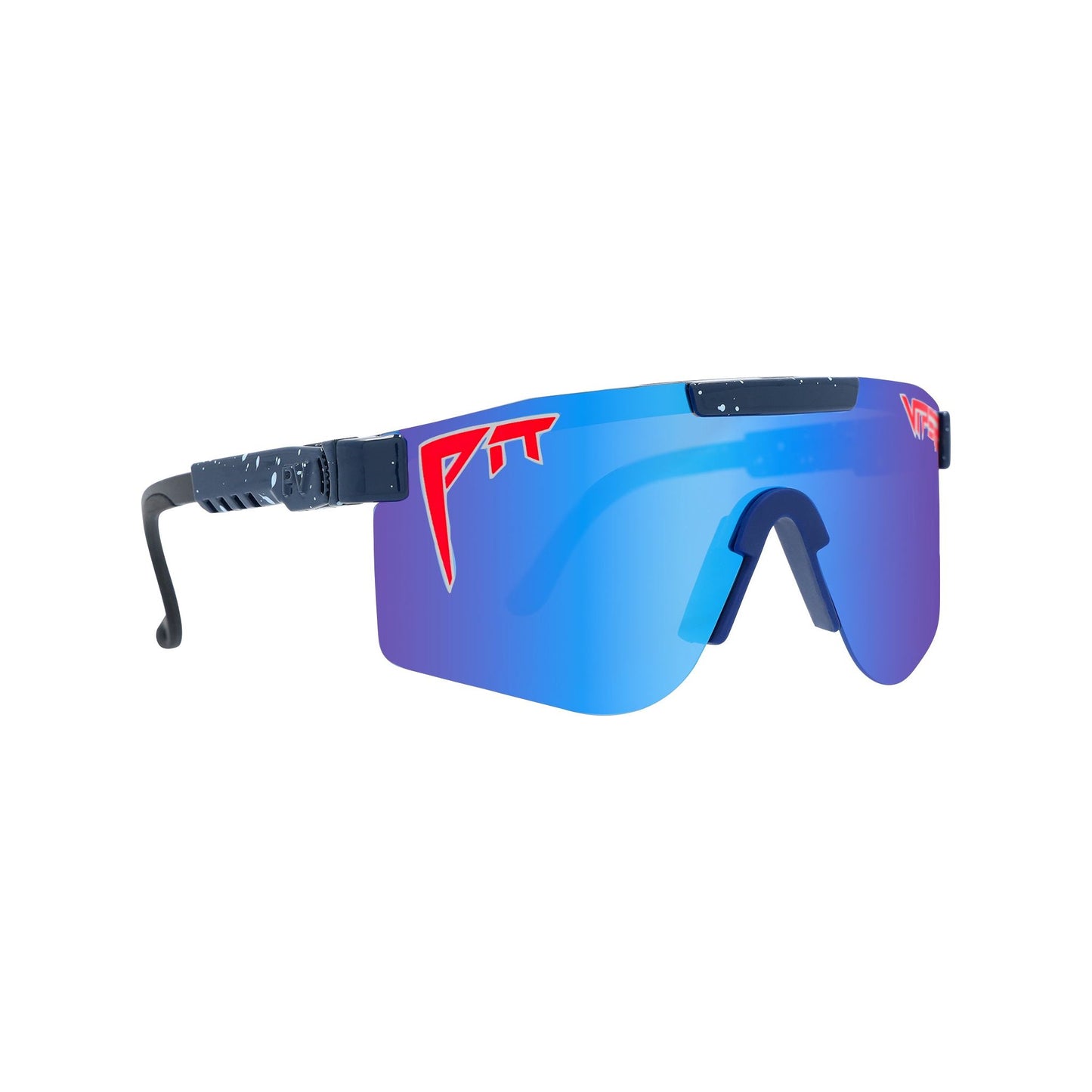 Pit Viper Original Wide Sunglasses - The Basketball Team - Red and Black and Blue - Mirror Polarized Lens