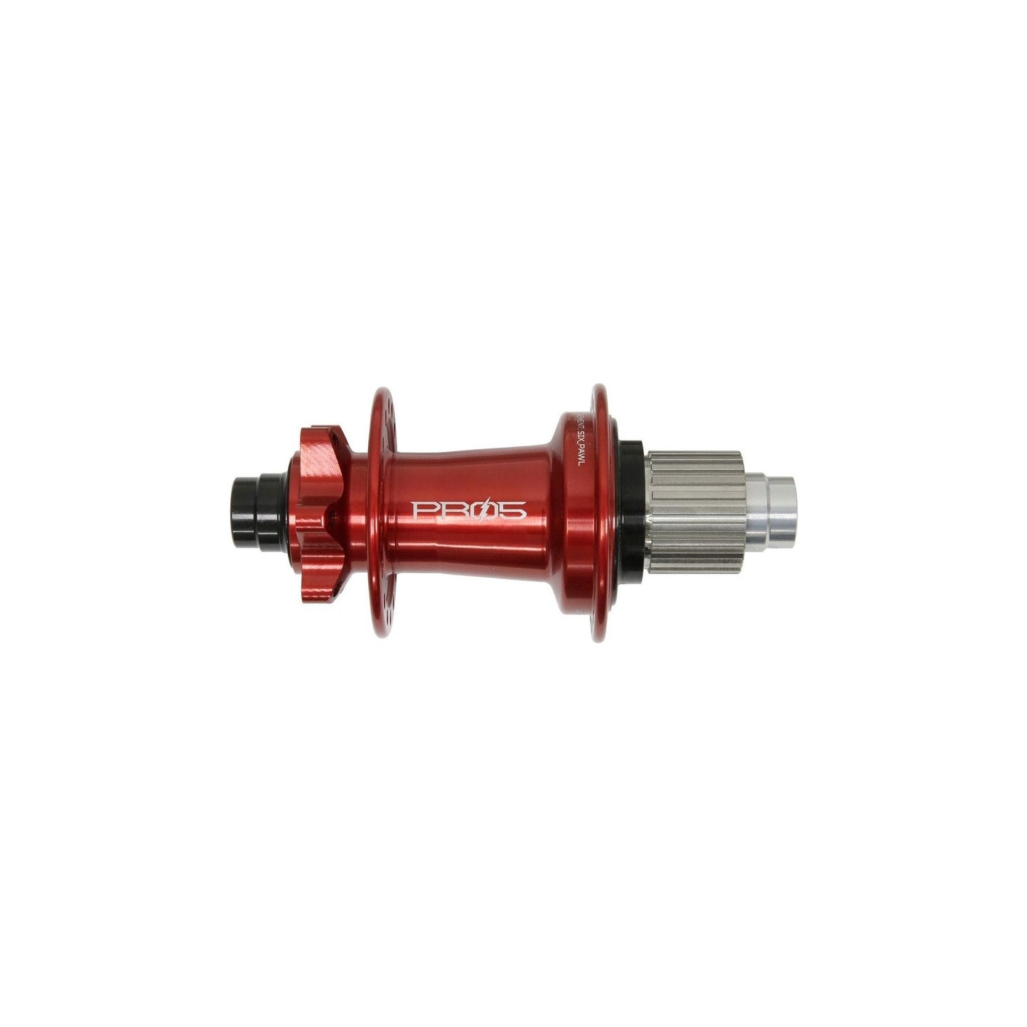Hope Pro 5 eBike Rear 6 Bolt 12x148mm Disc Hub - Rear - 12x148mm Boost - Shimano Microspline - 6 Bolt - 32 Hole - J-Bend - Red