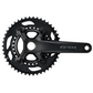 Shimano GRX FC-RX610 2x12 Speed Crankset - 68-70mm Shell - 24mm - Four Bolt - 110-80 BCD Asymmetric - 172.5mm - Black - 46-30T - 47mm Chainline
