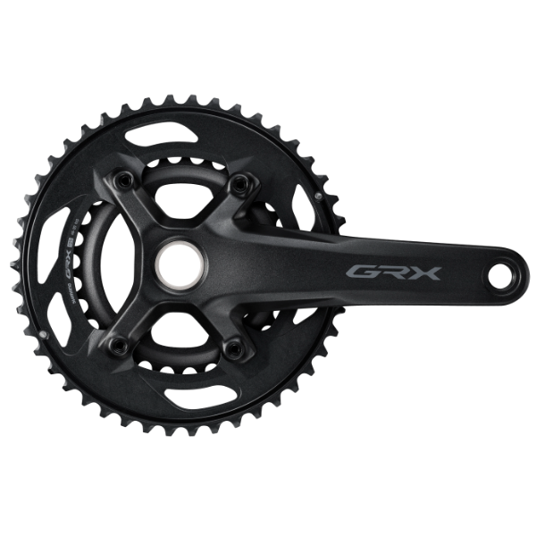 Shimano GRX FC-RX610 2x12 Speed Crankset - 68-70mm Shell - 24mm - Four Bolt - 110-80 BCD Asymmetric - 172.5mm - Black - 46-30T - 47mm Chainline