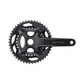 Shimano GRX FC-RX600 2x11 Speed Crankset - 68-70mm Shell - 24mm - Four Bolt - 110-80 BCD Asymmetric Shimano - 170mm - Black - 46-30T - 46.9mm Chainline