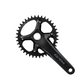 Shimano GRX FC-RX610 1x12 Speed Crankset - 68-70mm Shell - 24mm - Four Bolt - 110 BCD - 175mm - Black - 38T - 49.7mm Chainline