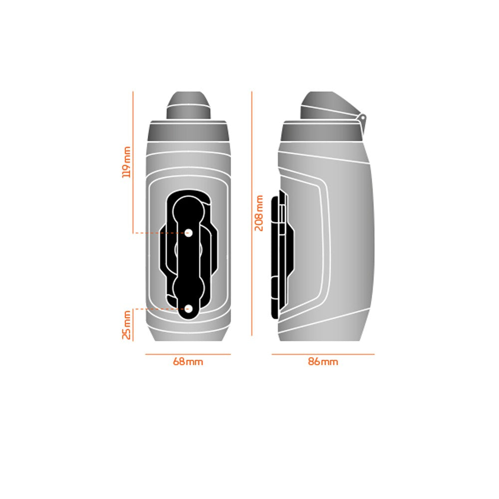 Fidlock Twist Spare Bottle - Black - With Connector On Bottle - 590ml