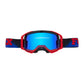 Fox Airspace Streak Goggles - One Size Fits Most -  Flo Red - Spark Mirror Blue Lens