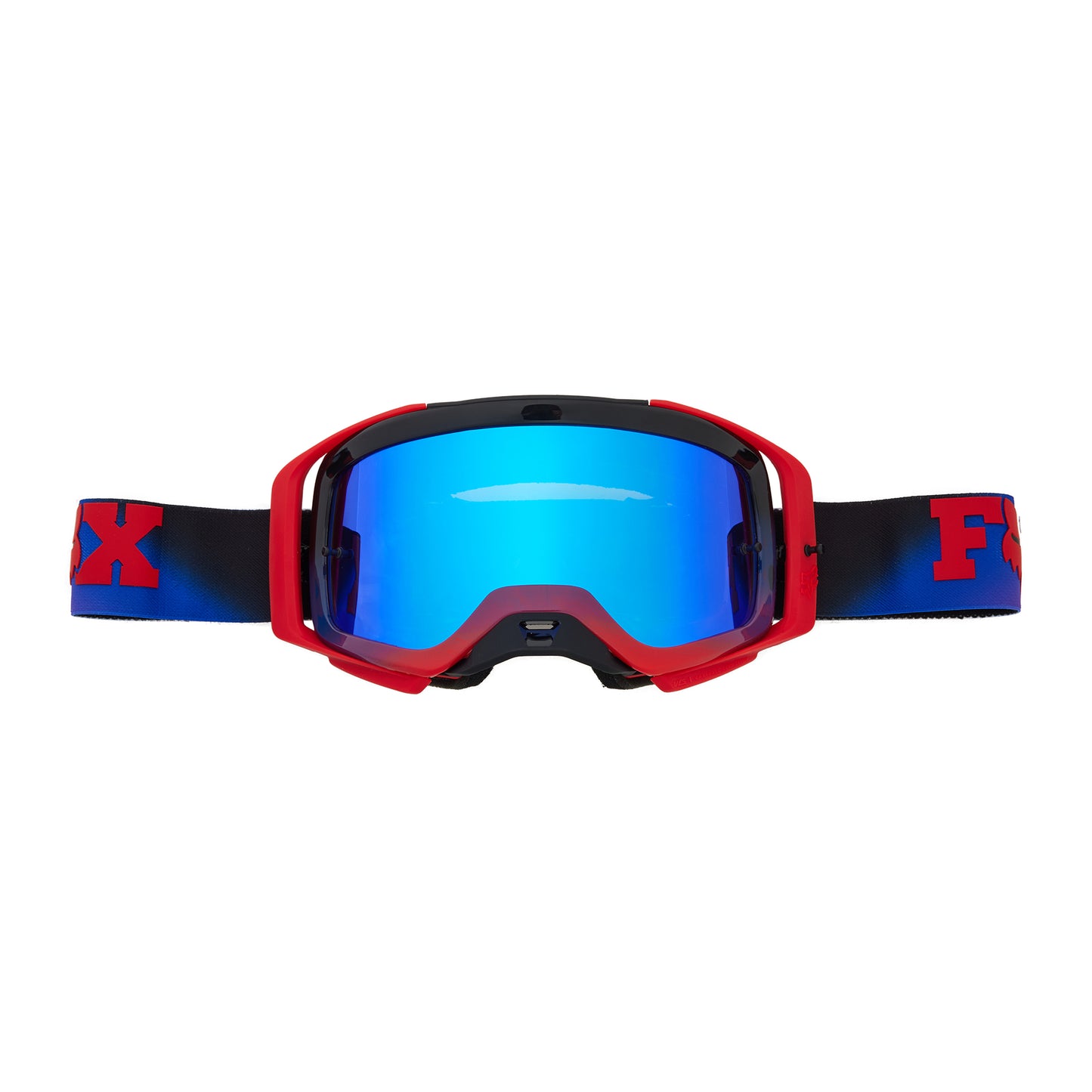 Fox Airspace Streak Goggles - One Size Fits Most -  Flo Red - Spark Mirror Blue Lens