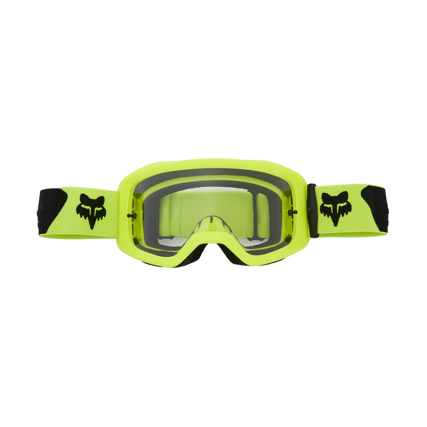 Fox Main Core Youth Goggles - One Size Fits Most -  Flo Yellow - Clear Lens