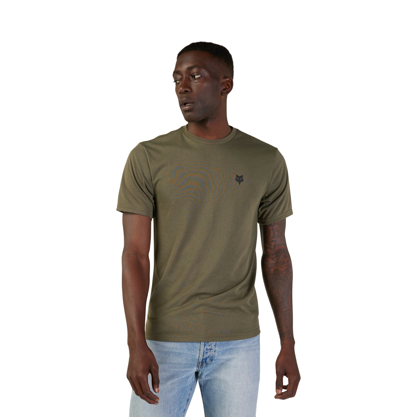 Fox Leo Short Sleeve Tech Tee Jersey - L - Olive Green