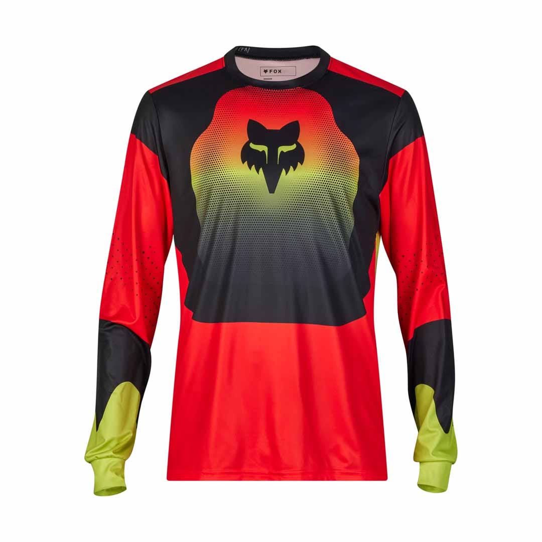 Fox Ranger Revise Long Sleeve Jersey - L - Red - Yellow
