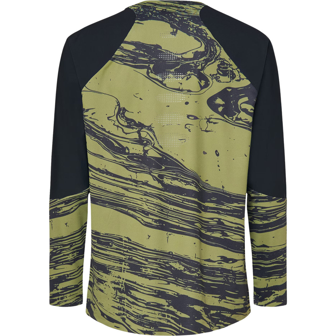 Oakley Seeker Airline Long Sleeve Jersey - M - Duality Swirl - Green - Black