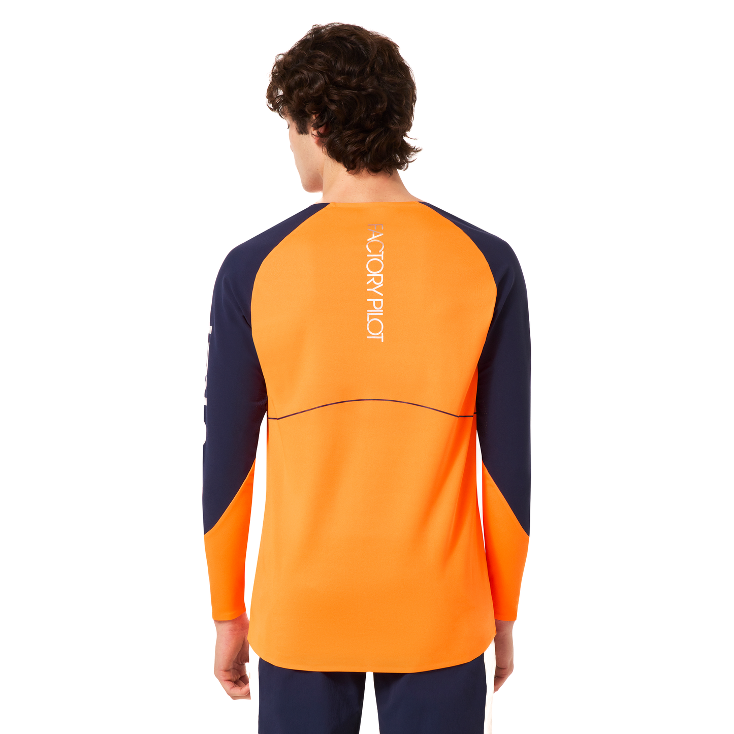 Oakley Maven Scrub Long Sleeve Jersey - L - Orange - Blue
