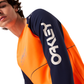 Oakley Maven Scrub Long Sleeve Jersey - M - Orange - Blue