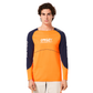 Oakley Maven Scrub Long Sleeve Jersey - L - Orange - Blue