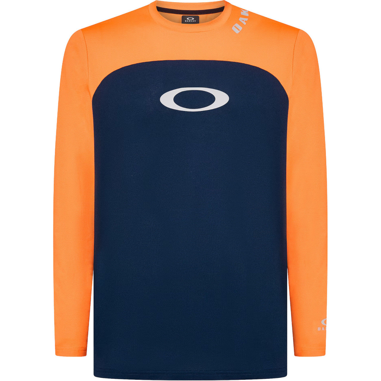Oakley Free Ride RC Long Sleeve Jersey - S - Orange - Blue