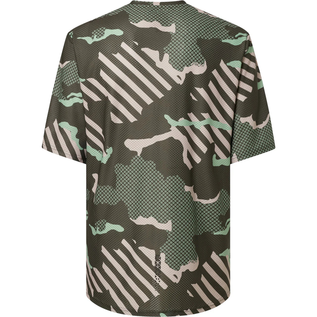 Oakley Ride Free Short Sleeve Jersey - S - Green Stripe - Grip Camo