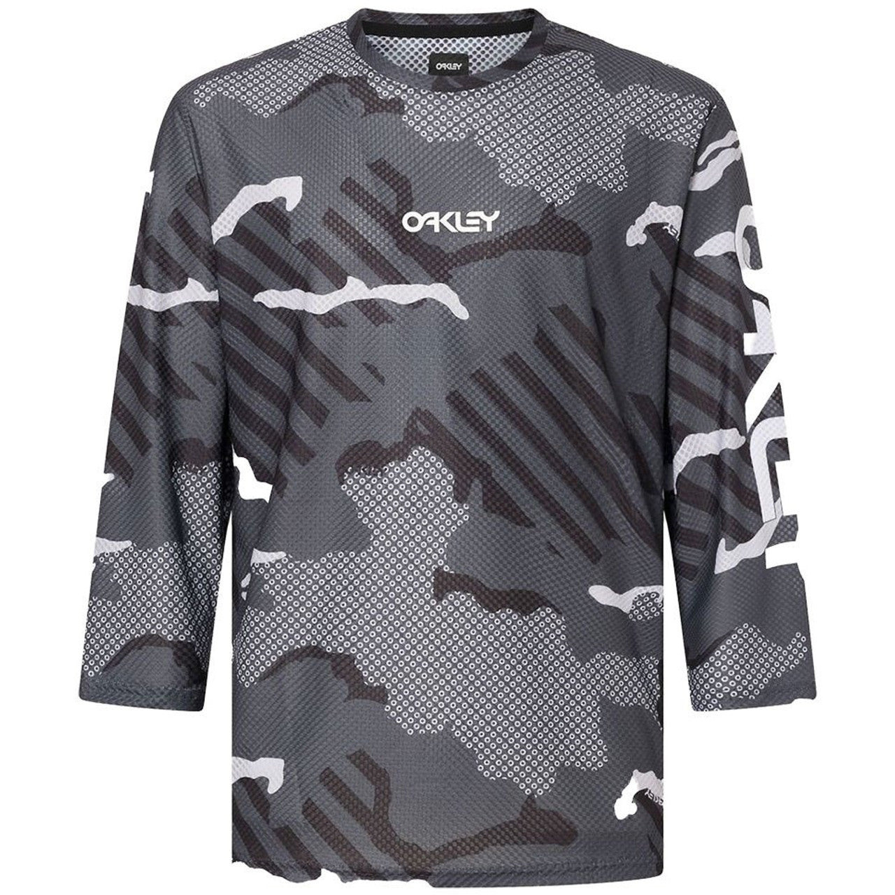 Oakley Ride Free Long Sleeve Jersey - XL - Black Stripe - Grip Camo