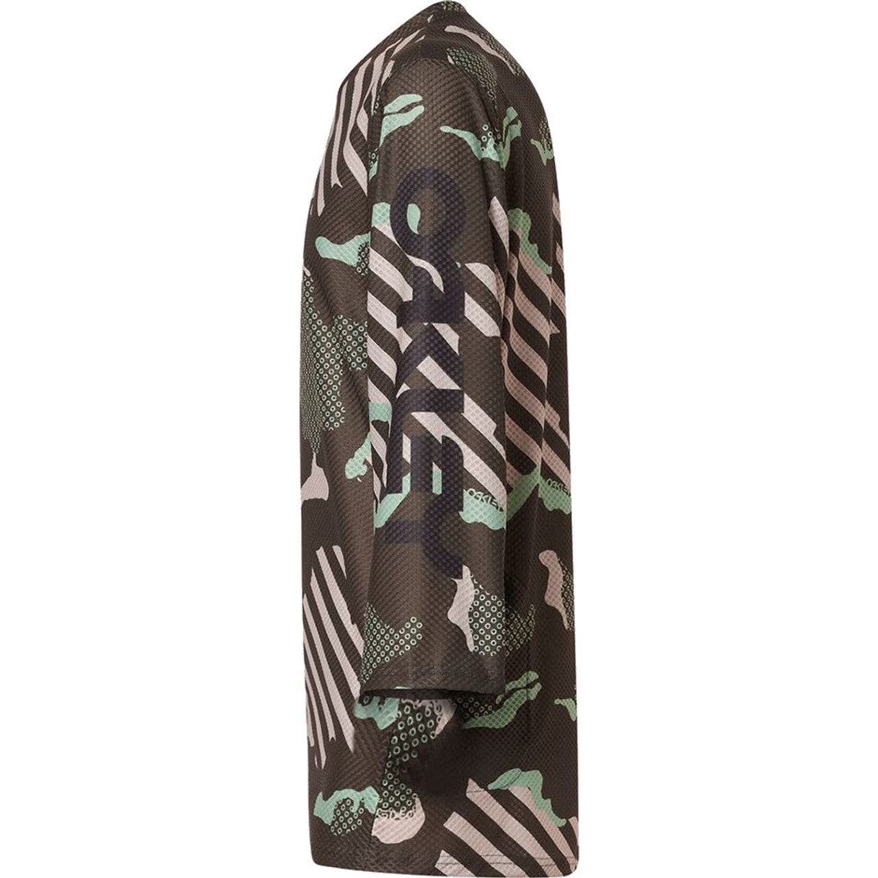 Oakley Ride Free Long Sleeve Jersey - M - Green Stripe - Grip Camo